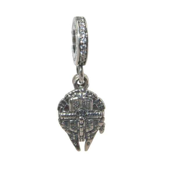 Pandora Disney LFL Star Wars Millennium Falcon CZ & SS .925 Charm 798579C01 - Picture 3 of 7